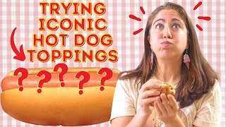 🌭5 WILD Hot Dog Toppings From Across the USA [upl. by Ynez]