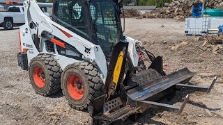 HOW BIG OF A LOG CAN THE HALVERSON 120 WOOD PROCESSOR HANDLE ON A BOBCAT [upl. by Sadler432]