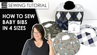 How to Sew a Baby Bib  Free Pattern  A beginner friendly tutorial [upl. by Jill905]