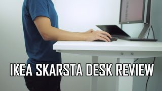 IKEA SKARSTA Sit Stand Desk Review [upl. by Bowerman958]