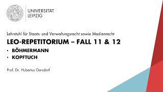 LEO Repetitorium Staatsrecht Fall 11 amp 12 [upl. by Analad]