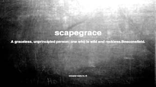 What does scapegrace mean [upl. by Assirrem]