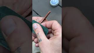 Sewing up a Leather Lighter Sleeve with one of our DIY Sewing Kits shorts leathercraft asmr [upl. by Tiphany96]