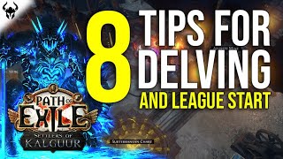 8 Tips For Delving and League Start  Early Currency Farming  Path of Exile 325 [upl. by Atiluj]