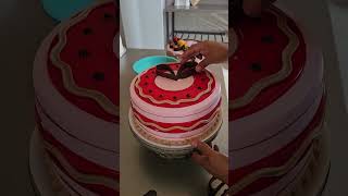 How To Use Nozzles For Cake Decoration chocolatecakedecoration cakeideas cakedecorating [upl. by Dlanor]