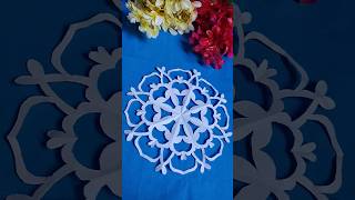 ❄️💕 SNOWFLAKE 💕❄️ NO58 snowflakes shorts papercutting [upl. by Hsenid]