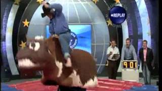 Mechanical Bull Mad Cow World Record [upl. by Suirtimed]