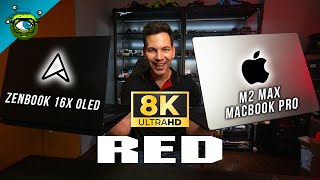 8K RED Rendering Test  ASUS Zenbook Pro 16X OLED vs Apple MacBook Pro M2 Max 16Inch [upl. by Ahtram]