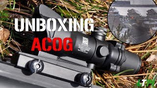 Unboxing Mirino ACOG  Softair da Aliexpress [upl. by Beauchamp]