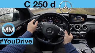 Mercedes C 250 d 150 kW POV Test Drive  Acceleration 0200 kmh [upl. by Niltyak]