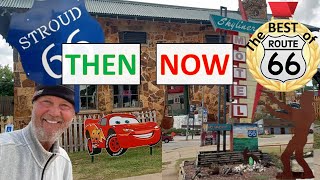 Route 66 in STROUD OKLAHOMA  Then amp Now Skyliner gas stations Old Hotels [upl. by Dunn481]