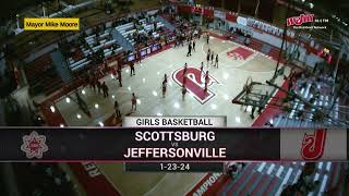 Scottsburg vs Jeffersonville Girls Basketball 12324 [upl. by Suolhcin93]