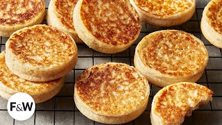 The Fluffiest Buttermilk Crumpets for the Perfect Brunch at Home  FampW Cooks  Food amp Wine [upl. by Otrebmuh]