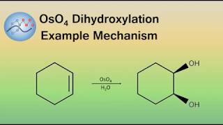 OsO4 Osmium Tetroxide Dihydroxylation Example Mechanism  Organic Chemistry [upl. by Cilla]