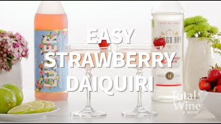 Easy Strawberry Daiquiri Cocktail Recipe [upl. by Eelam]