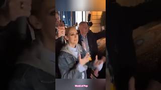 Céline Dion greets fans after Olympics performance trending celinedion olympics mustwatch [upl. by Notsreik676]