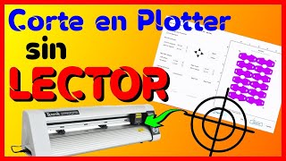 Cortar a REGISTRO en Plotter Teneth SIN LECTOR óptico  Etiquetas exhibidores en papel fotográfico [upl. by Notsyrb]