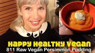 Raw Vegan Persimmon Pudding Recipe Demo [upl. by Aleras]