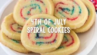 4th of July Spiral Cookies [upl. by Nylhsoj]