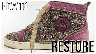 HOWTO Restore the suede on a Christian Louboutin sneaker  Sneaker Restoration [upl. by Ecitnerp]