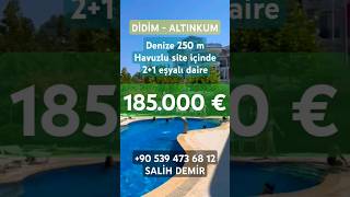 DİDİM ALTINKUM SATILIK 21 DAİRE  185000 € youtube shorts [upl. by Alim]