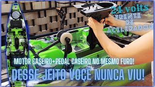 Motor Elétrico Caseiro para Caiaque NUNCA VISTO Feito com Motor de Cadeira de Rodas ⚡🚤 [upl. by Cyn]