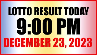 Lotto Result Today 9pm Draw December 23 2023 Swertres Ez2 Pcso [upl. by Tuchman]