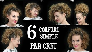 6 Coafuri Simple PAR CRET tutorial 006 ANCA TE INVATA [upl. by Sutelc]