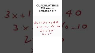 ❎CALCULANDO ÂNGULOS DE UM QUADRILÁTERO  quadrilateros geometria geometriaplana aulasonline [upl. by Ahsinotna697]