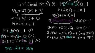 How To Find The Inverse of a Number  mod n   Inverses of Modular Arithmetic  Example [upl. by Edholm]