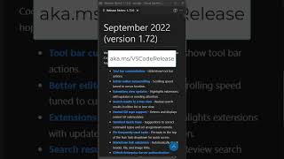 VS Code September 2022 Release Highlights v172 [upl. by Annuaerb]