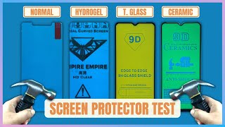 Normal  Hydrogel  Glass  Ceramic Screen Protector COMPARISON and DURABILITY Test [upl. by Ennaoj]