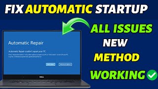 Fix Automatic Repair Loop in Windows 10 amp 11  Startup Repair Couldn’t Repair Your PC  100 Work [upl. by Aryamoy]