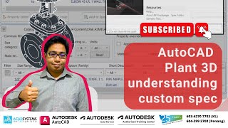 Autodesk AutoCAD Plant 3D Understanding Custom Spec [upl. by Knighton]