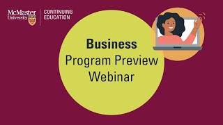 Business Program Preview Winter 2023 – Presented by McMaster Continuing Education [upl. by Caro]