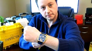 Invicta 17008 Watch Review S1 Rally Racing Blue Leather Gold Plated [upl. by Robin617]