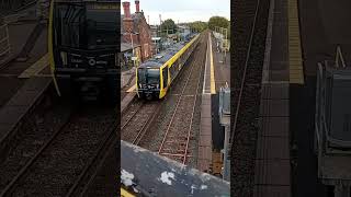 131024 Merseyrail Train 777 049 Leaving Ellesmere Port Rail Station as the 1019 Liverpool Central [upl. by Yrelav531]