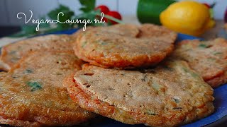 COURGETTE KIKKERERWTEN PANNENKOEKJES BAKKEN  HARTIG EN LEKKER VEGAN amp GLUTENVRIJ [upl. by Levenson285]