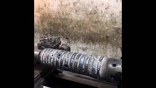 Repairing of Damaged Excavator Center Joint Piston in Ingenious way [upl. by Drawdesemaj]