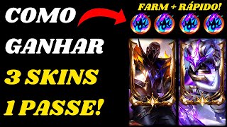 Como farmar Emblemas mais rápido no Passe Soul Fighters e ganhar 3 Skins Prestígio League of Legends [upl. by Jacquet]