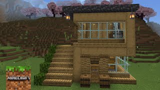 Crafting The Ultimate Wooden House In MINECRAFT 🏠 minecraft tutorial [upl. by Berton77]