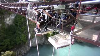 Valentines Day Tandem Bungy Jump at Kawarau Bridge in New Zealand [upl. by Urania888]