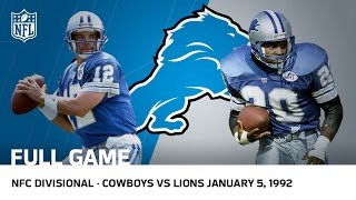 Lions Capture First Postseason Win Since 1957  1991 Divisional Playoffs  NFL Full Game [upl. by Riba]