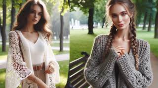 Ideas of knitted cardigans Красивий жіночий одяг [upl. by Naenaj103]