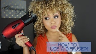 HOW TO USE A DIFFUSER FOR CURLY HAIR [upl. by Wack]