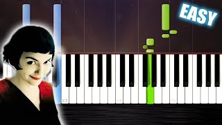 Comptine dun autre été  Amélie  EASY Piano CoverTutorial by PlutaX  Synthesia [upl. by Euqram857]