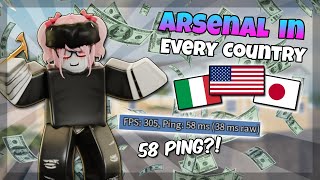 Playing Arsenal in EVERY COUNTRY  ROBLOX ARSENAL [upl. by Constantine]