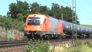 Züge bei Hattenheim am Rhein RTS Taurus 183 SBB Cargo Re428 145 3x 185 3x 428 [upl. by Sivahc271]