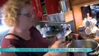 Recette de saison  Gratin de choux de Bruxelles à la normande [upl. by Ahtekal811]