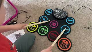 Sboet Electronic Drum Set 9 Drum Practice Pad with Headphone Jack Review [upl. by Ahsym124]